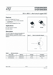 DataSheet STGB30NC60K pdf